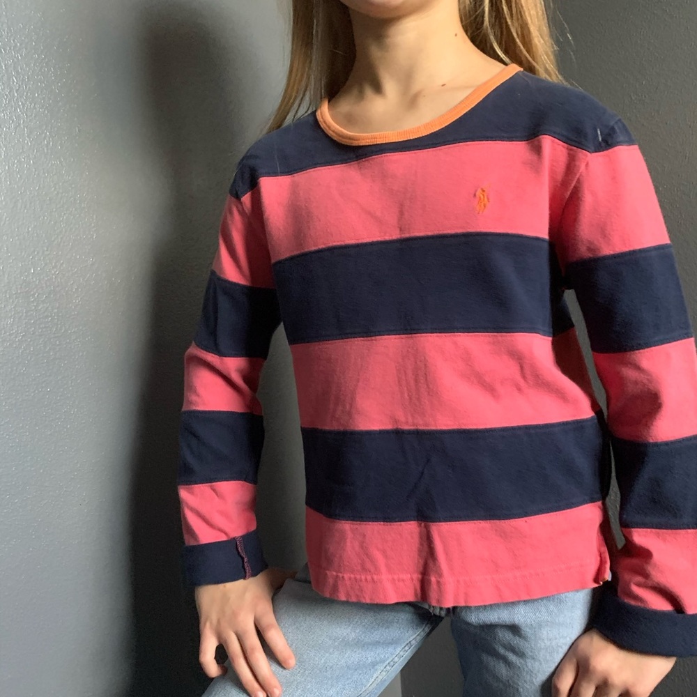 Ralph Lauren blue label long sleeve crop top